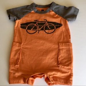 SALE EUC Tea Collection Boys Romper 6-9 mo